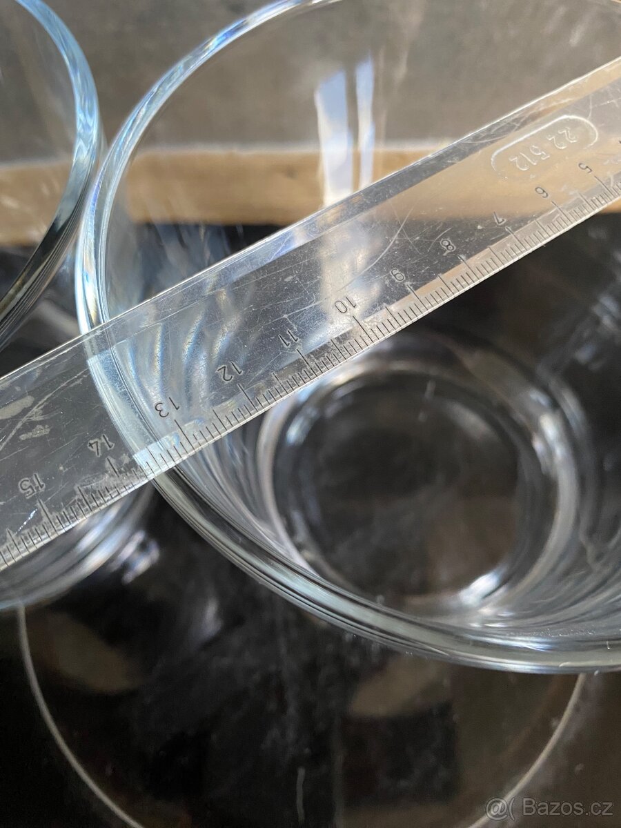 2 skleněné květináče~nádoby na dekorace - 4