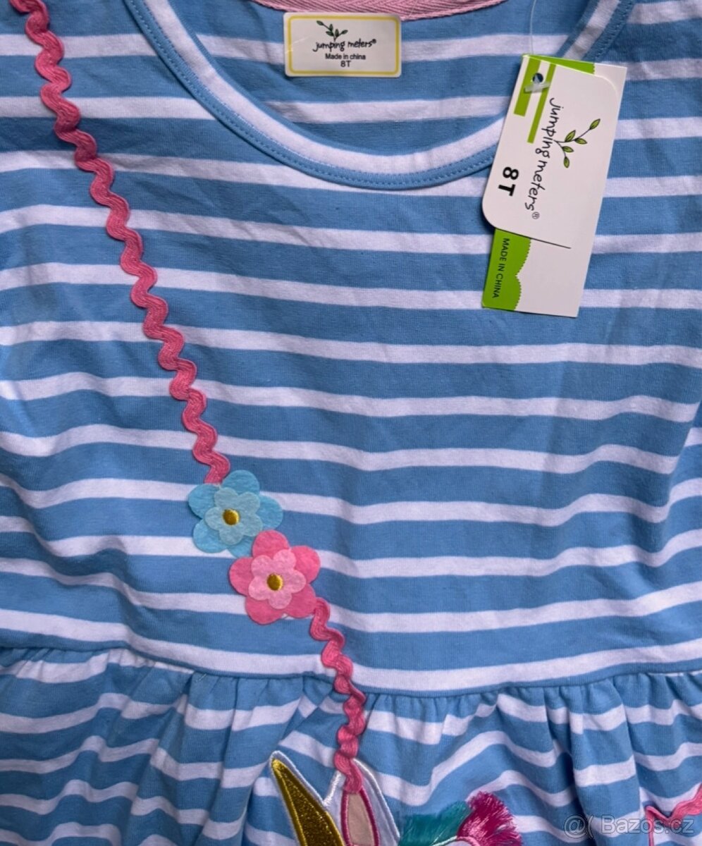 Krásné holčičí nové šatičky jumping meters vel.128 - 4
