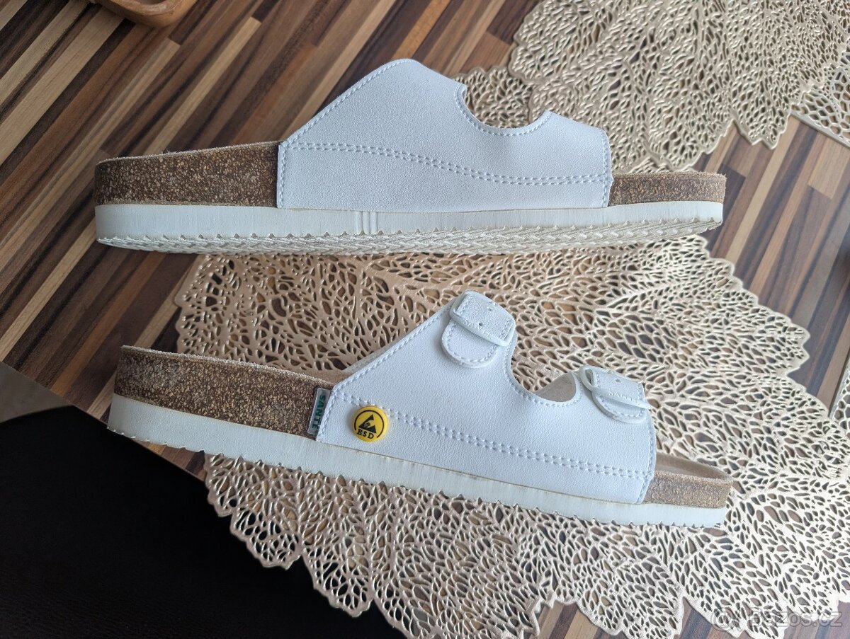 Santé bílé pantofle antistatické ESD vel.48 - 4