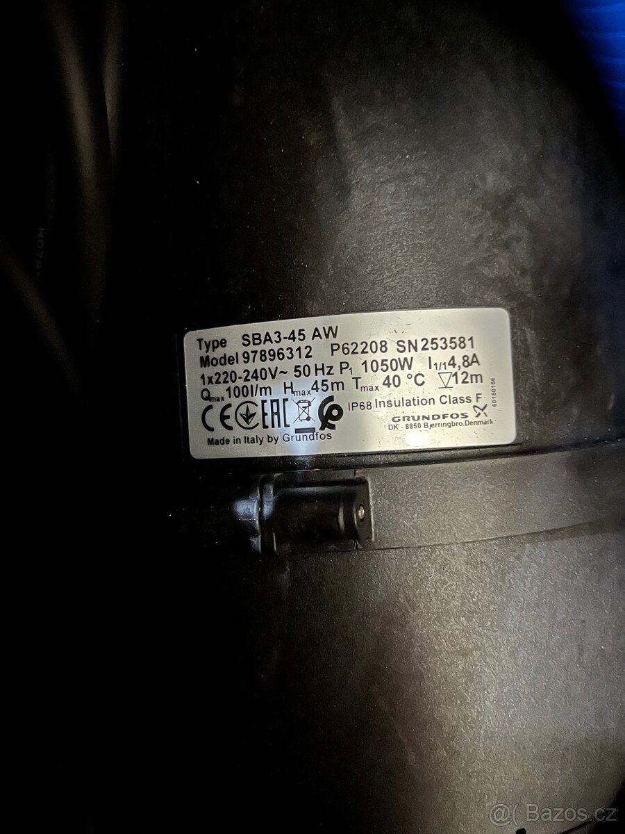 Ponorné čerpadlo do studny Grundfos SBA 3-45AW /97896312) - 4