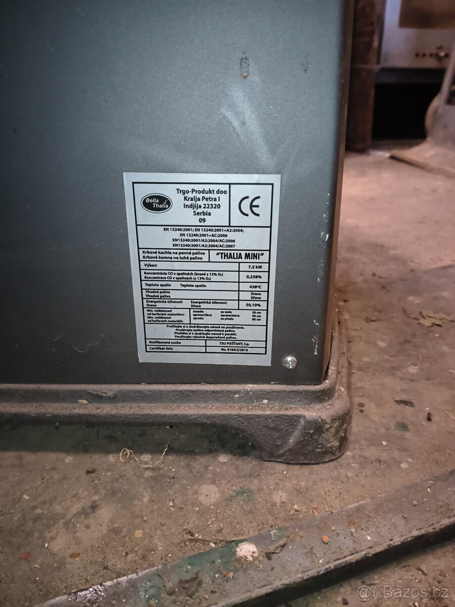 Krbová kamna Bella thalia 7,5kw - 4