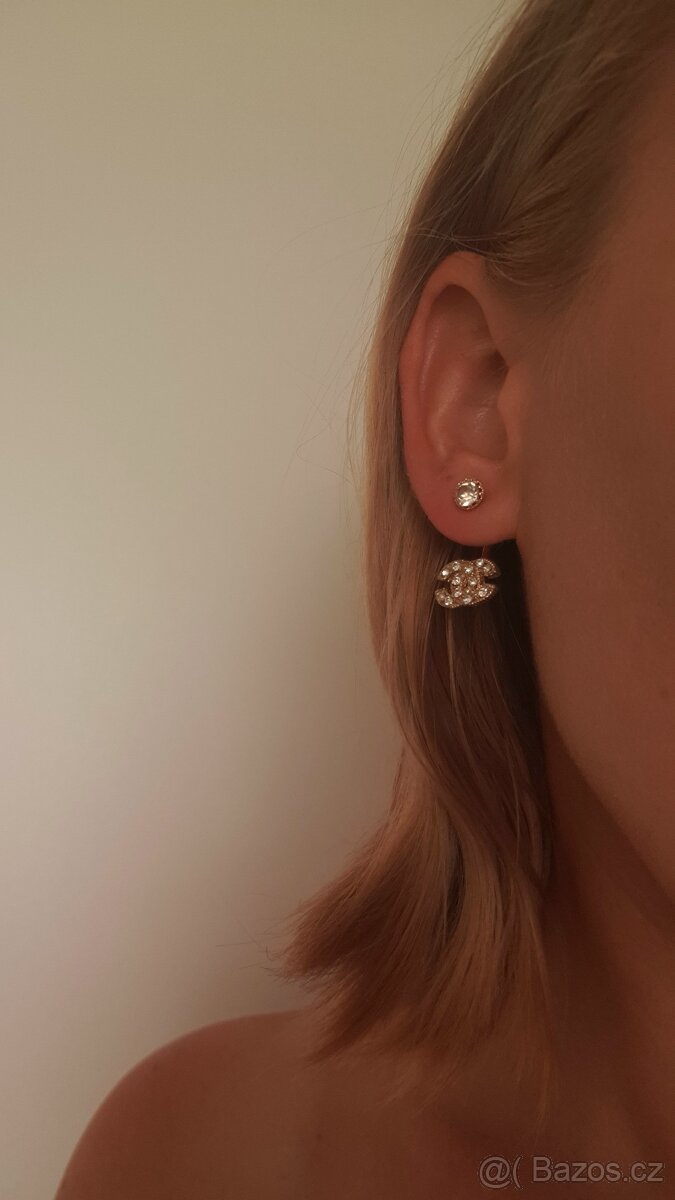 Visací náušnice ve stylu Chanel - 4