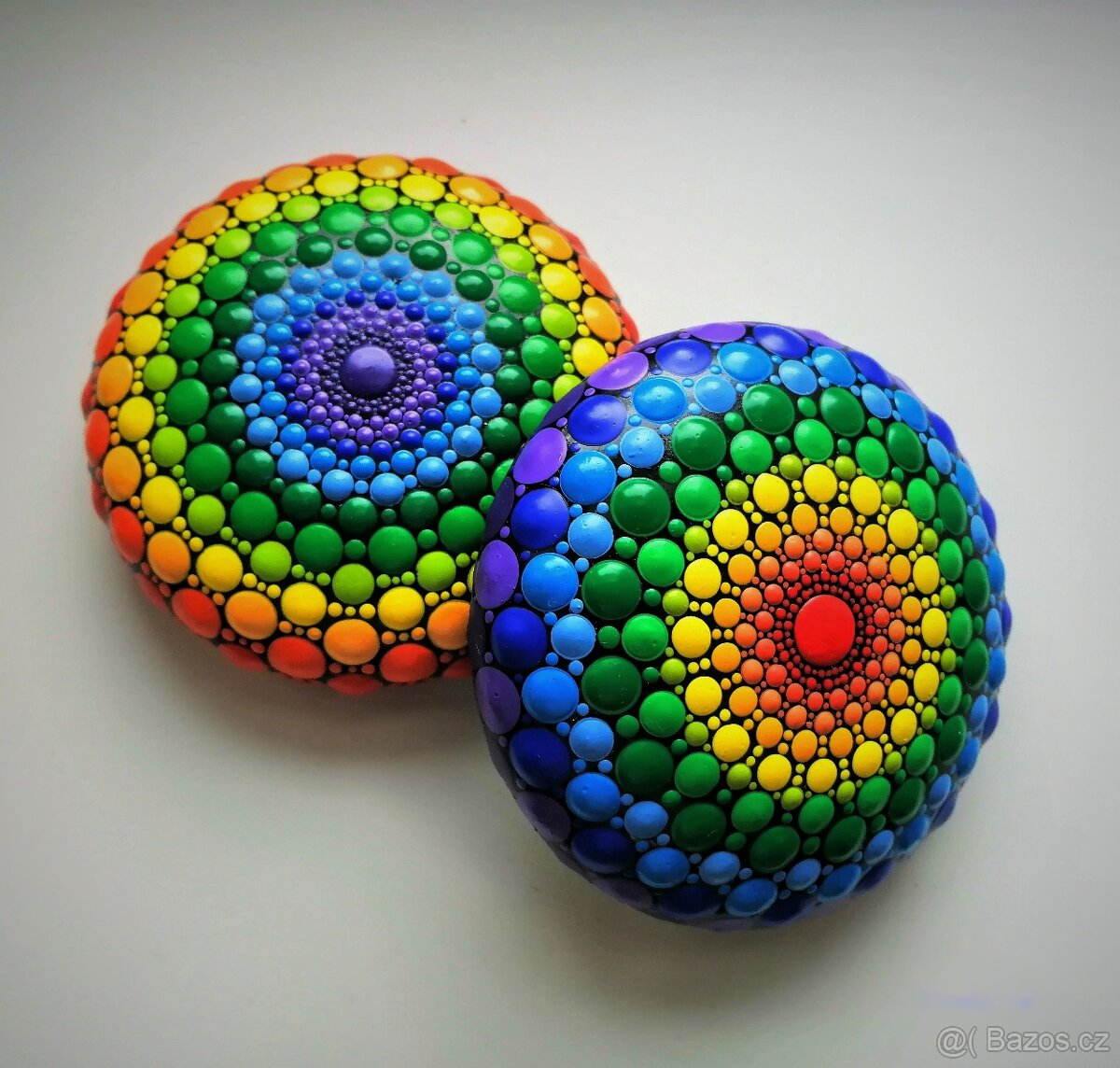 Čakra mandala - dot art - sakrální geometrie - 4