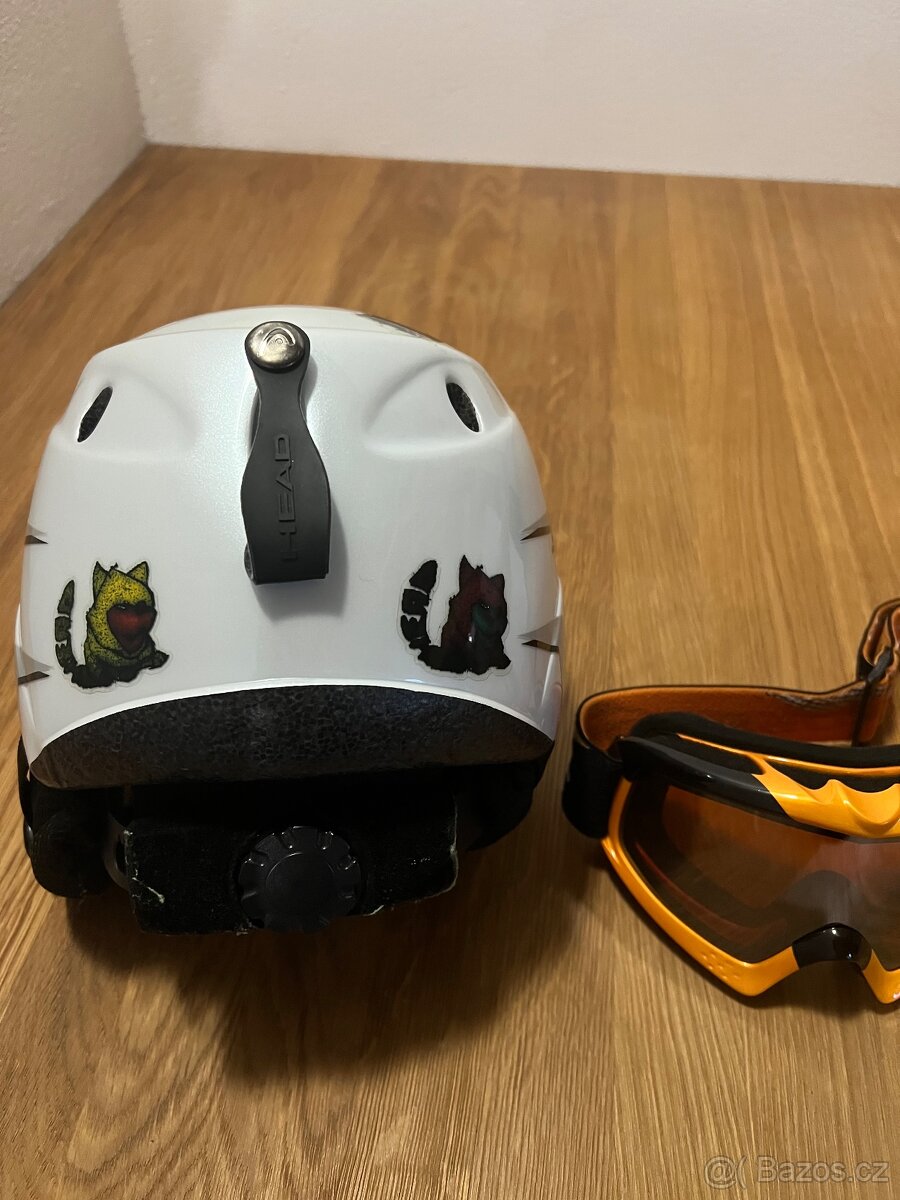 Dětská lyžařská přilba + brýle - 4