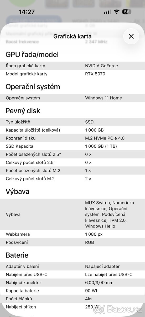 Herní notebook ASUS ROG STRIX G18 - 4