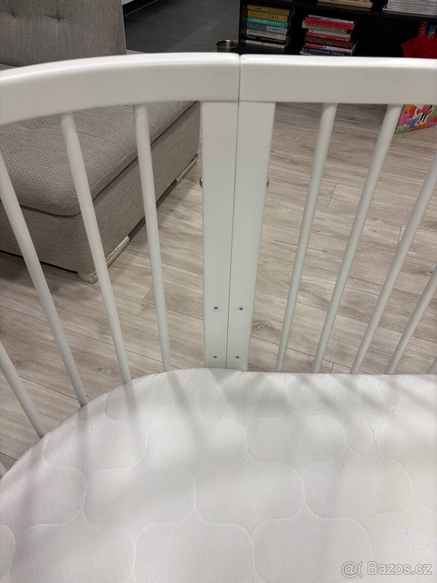 Dětská postýlka bílá variabilní a nastavitelná 9v1 - 4