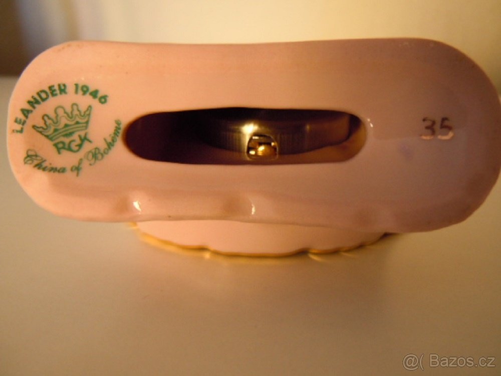 Sada růžového porcelánu + hodinky. - 4