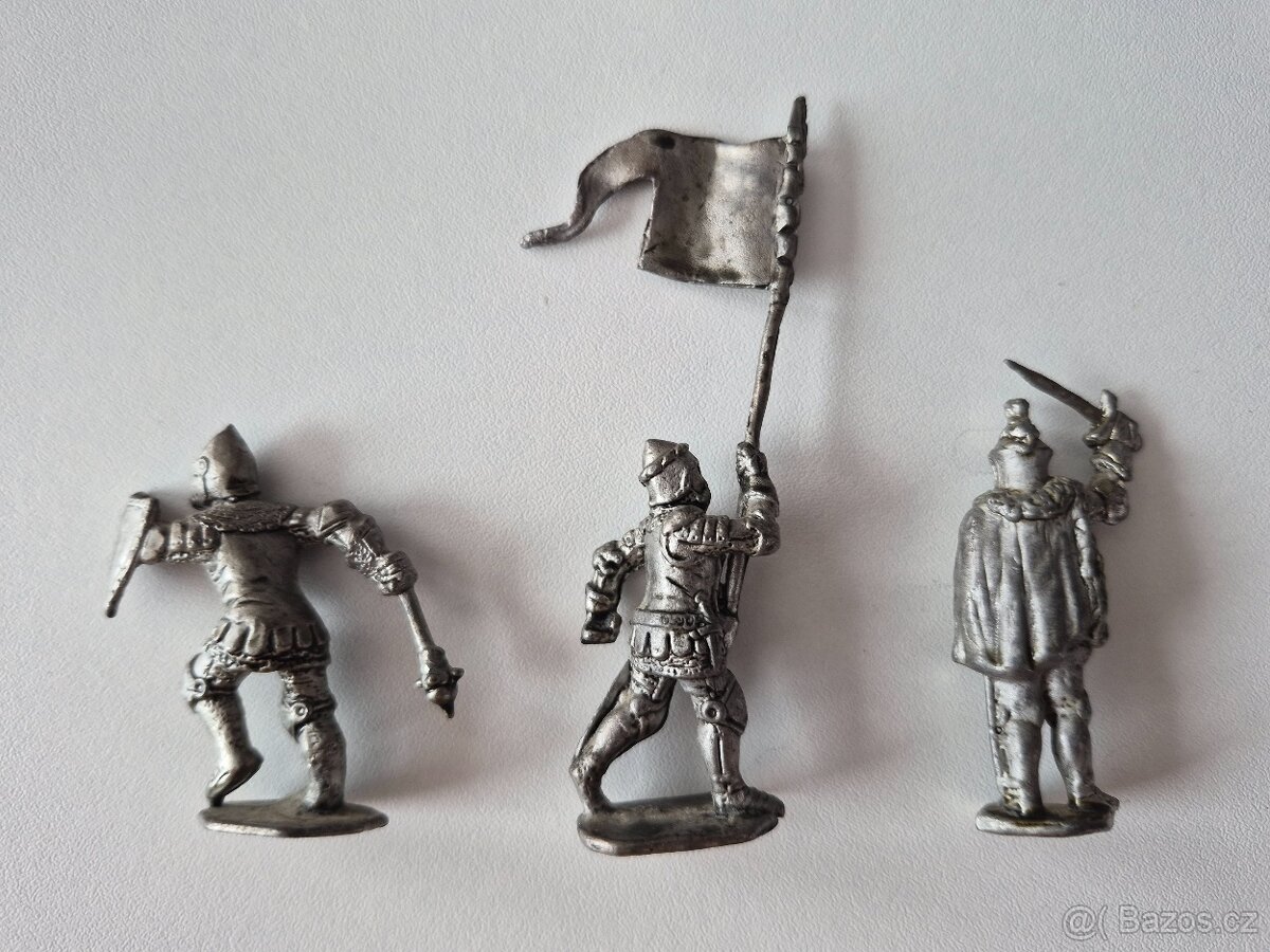 Cínová figurka - rytíř - 3 ks - 4