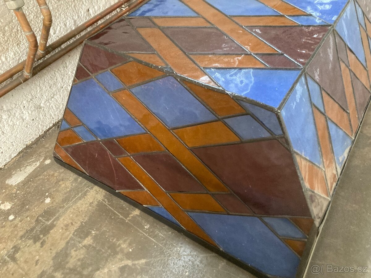 Kryt klima jednotky - ručně zhotovená vitráž - 4