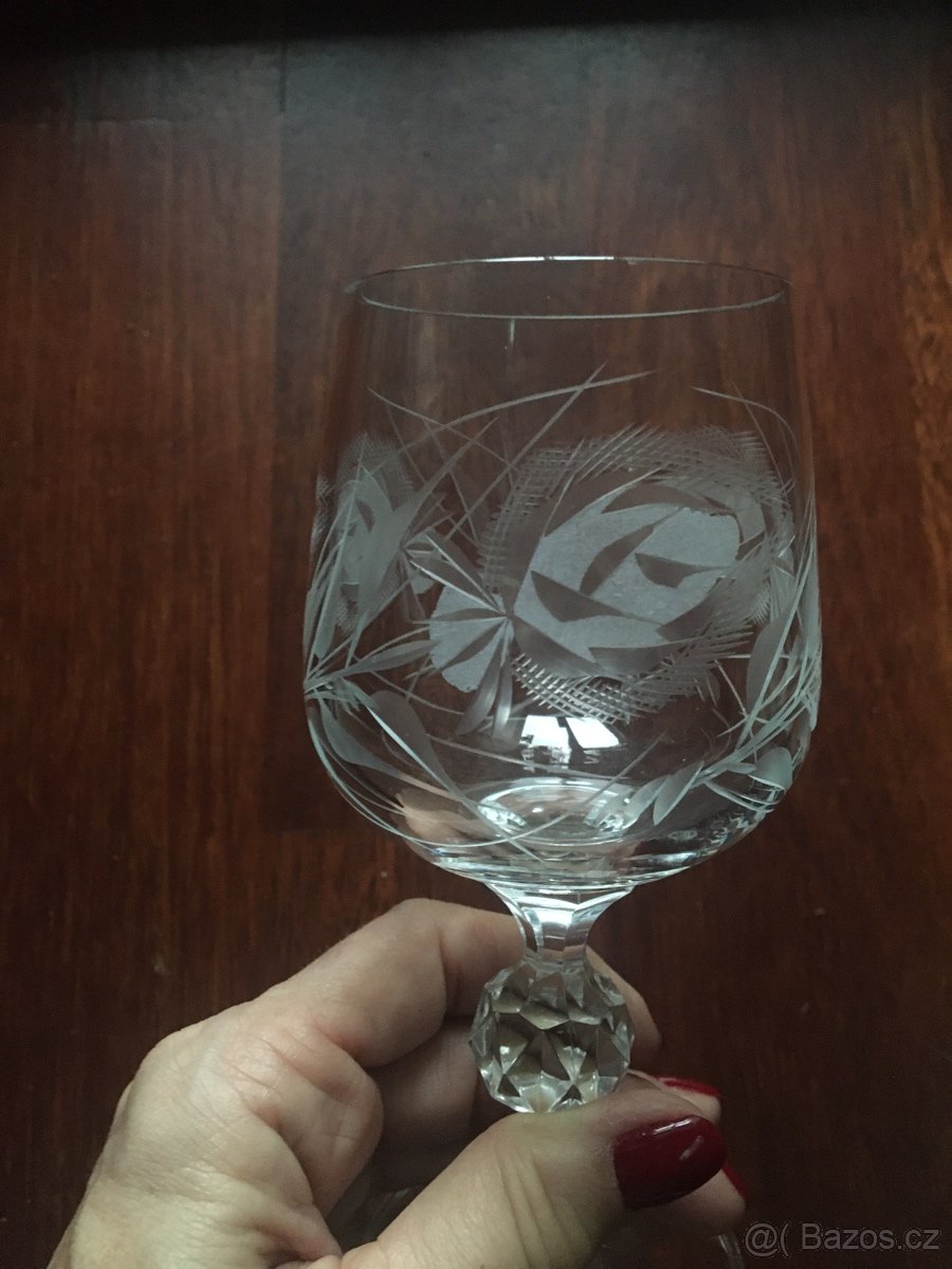 Broušené sklenice - 2 sady - 4