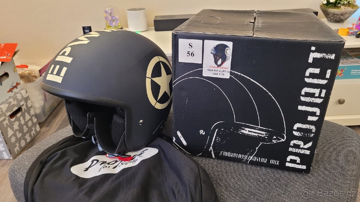 Nová stylová helma na motorku / skútr bez plexi vel. S (56) - 4