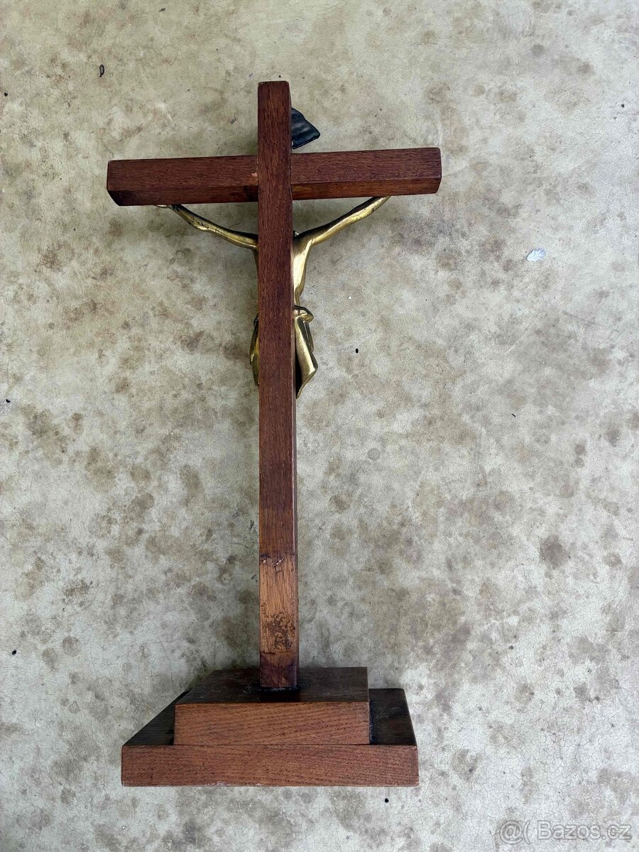 Starožitný velký krucifix - 4