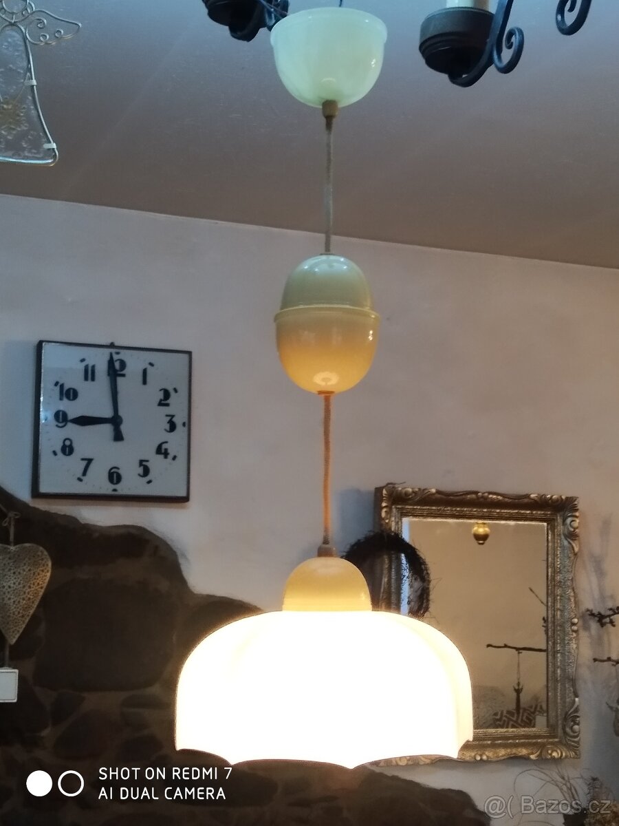 Stará starožitná celoskleněná Art Deco stahovačka stahovací - 4