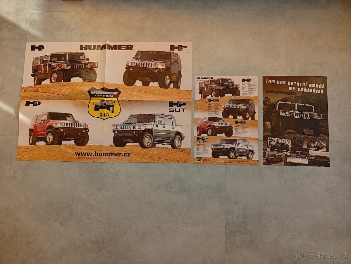 Hummer H1, H2, H3 - CZ prospekt / plakát - doprava v ceně - 4