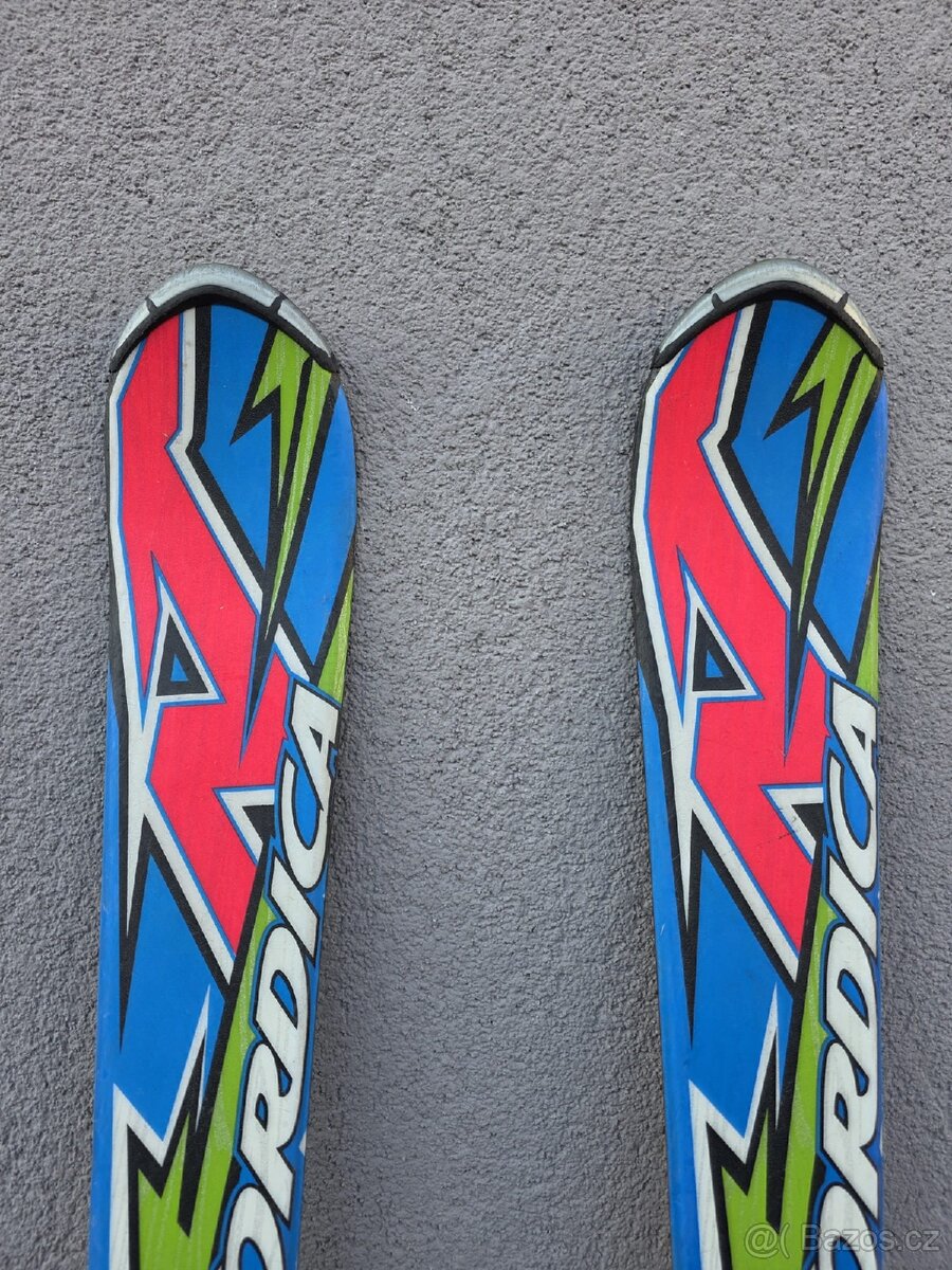 Lyže NORDICA TEAM, 130 + lyžáky - 4