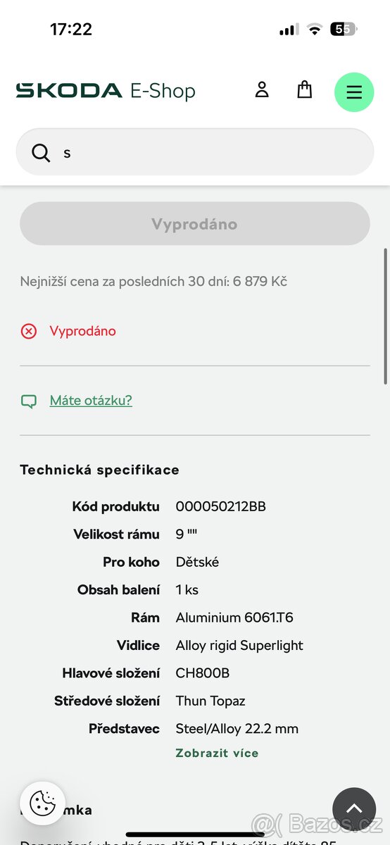 Jízdní kolo Škoda 16 +pomocná kolečka - 4