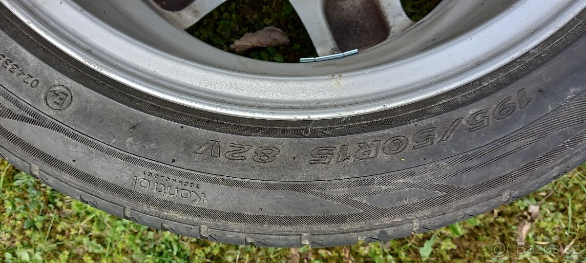 Alu kola Bene PEUGEOT/FORD 15",pneu 195/50R15,podložky 20 - 4