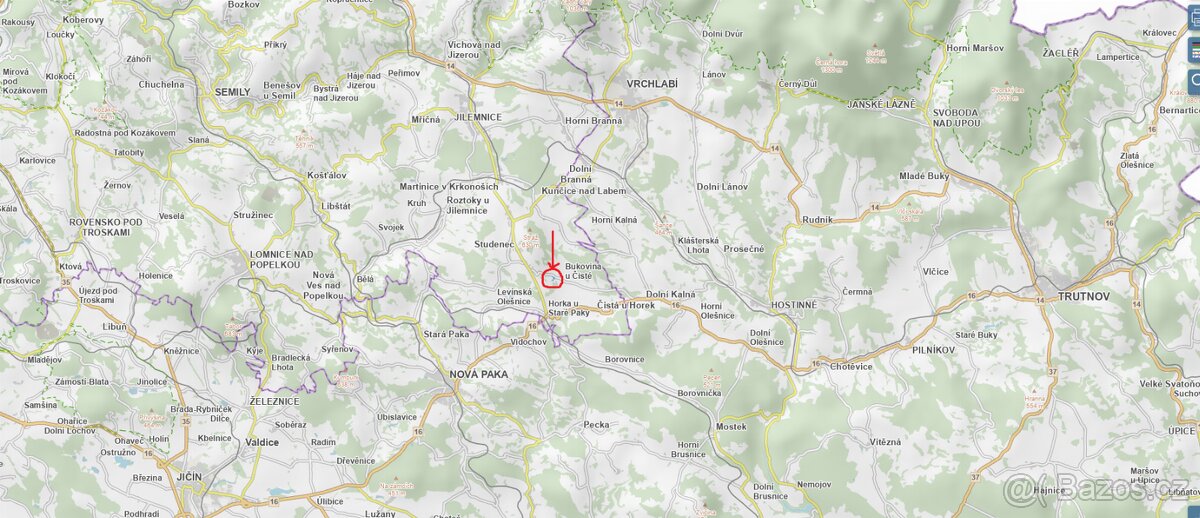 Prodám lesní pozemek v k.ú. Bukovina u Čisté - 4