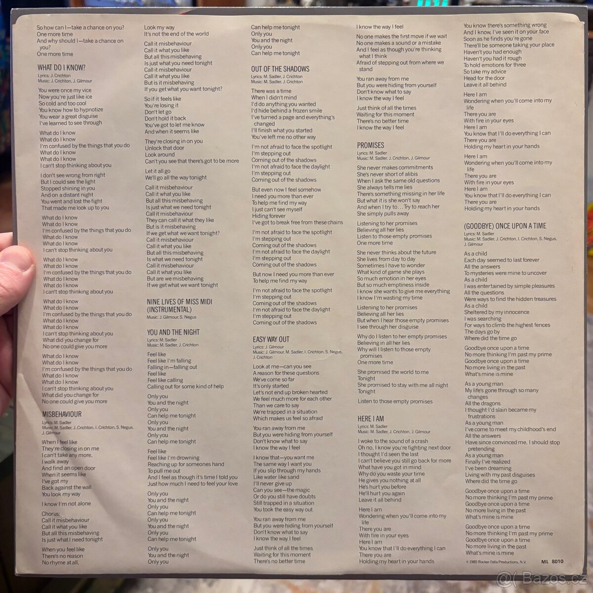 Saga — Behaviour. LP - 4