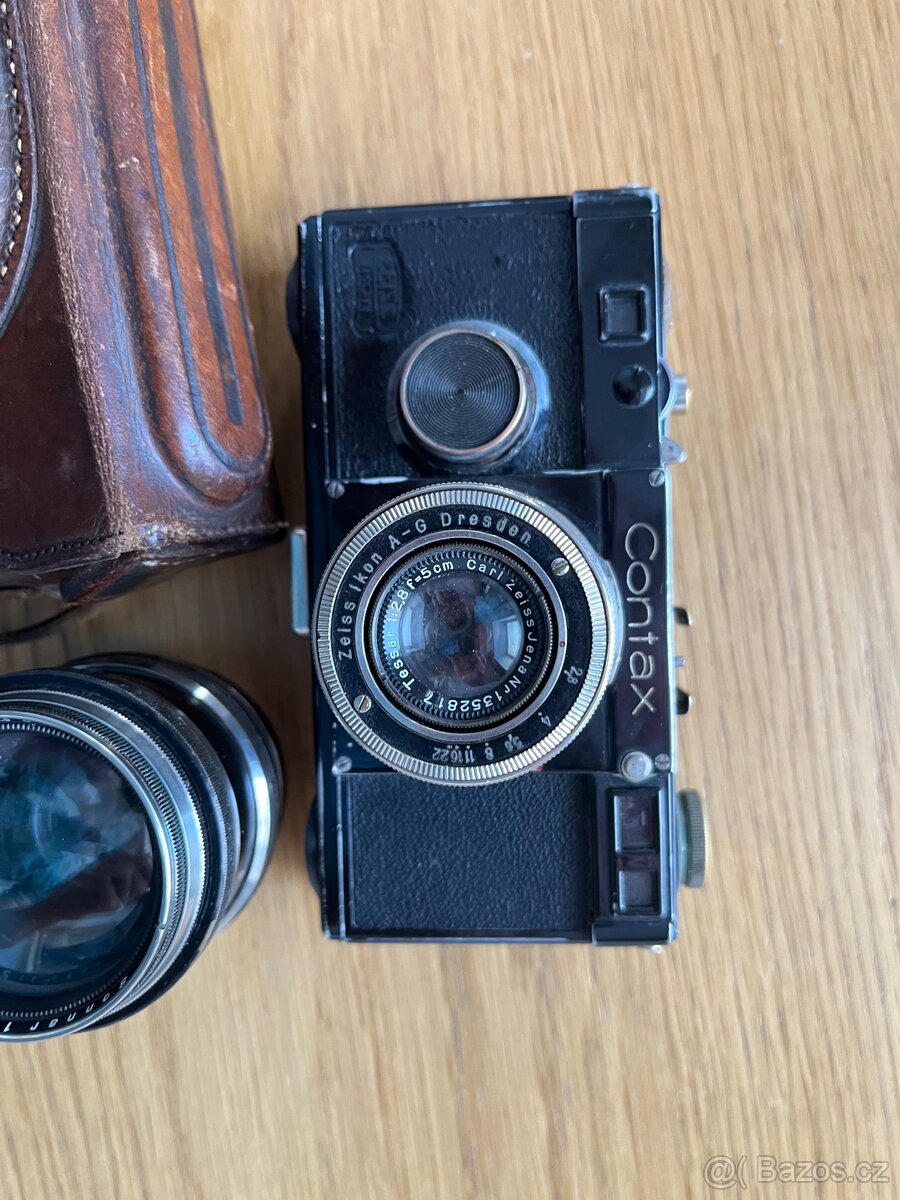 Contax Ia + Sonnar 8.5cm f2 + Tessar a obal - 4