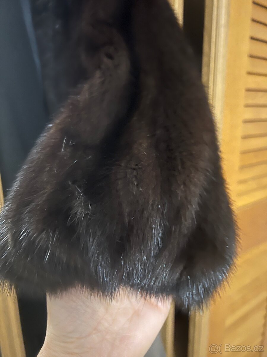 Kožich celokožený norkový kožich, černý diamant - 4