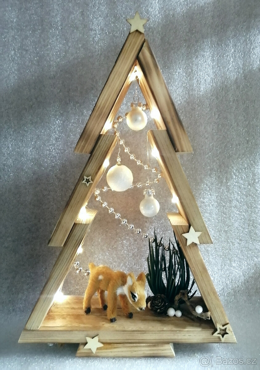 Vánoční dřevěny stromek - 4