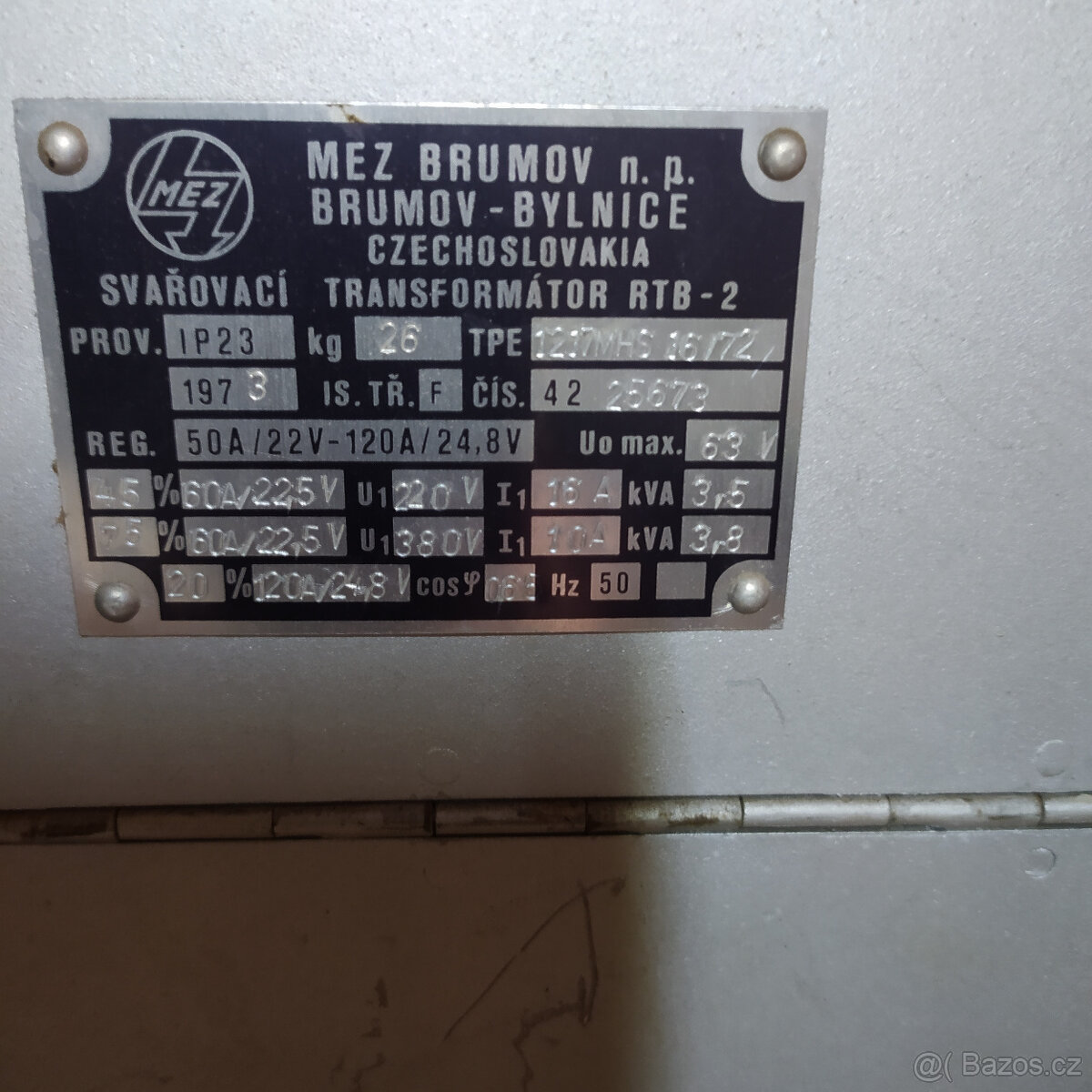 Transformátorová svářečka RTB-2 na 220V,nebo 380V;MEZ Brumov - 4