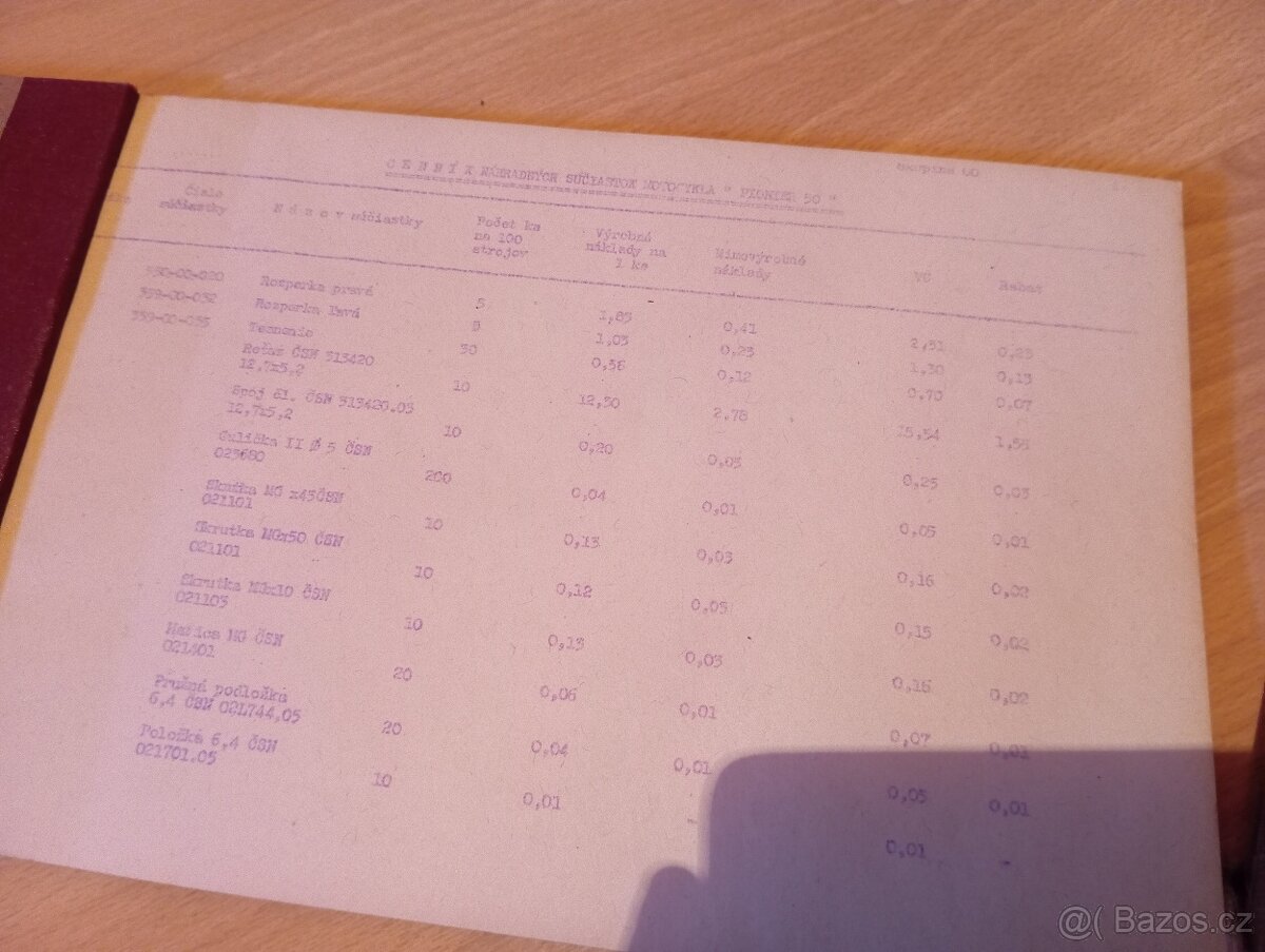 Prodám originál katalogy a seznamy na Jawa 550 1955 - 4
