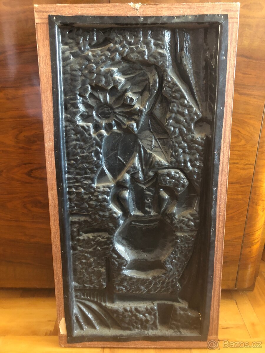 obrazy - plastika - květiny ve váze - 4