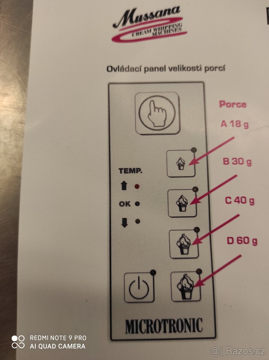Prodám německý výrobník šlehačky Mussana - 4
