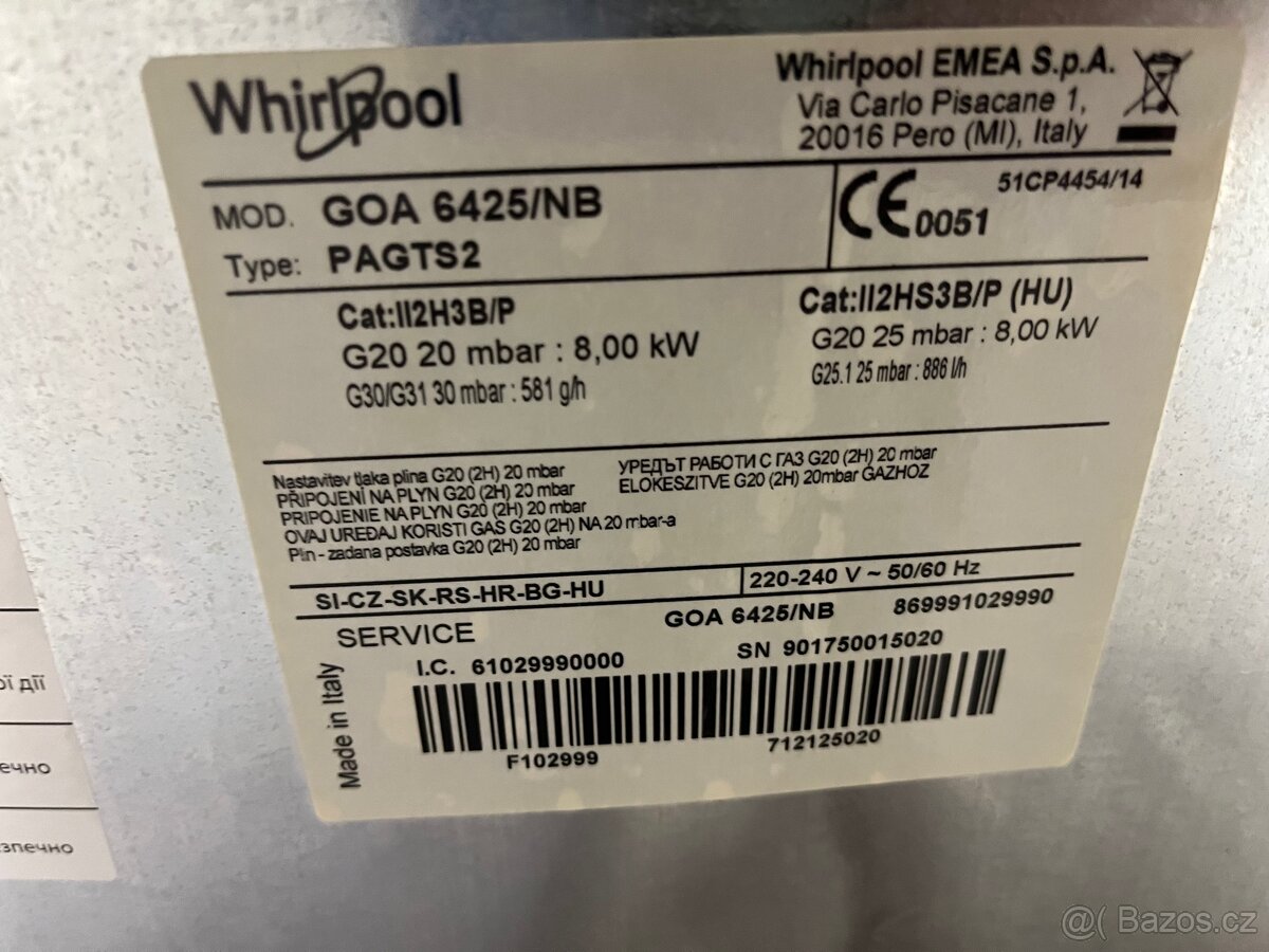 Plynová varná deska Whirlpool - 4