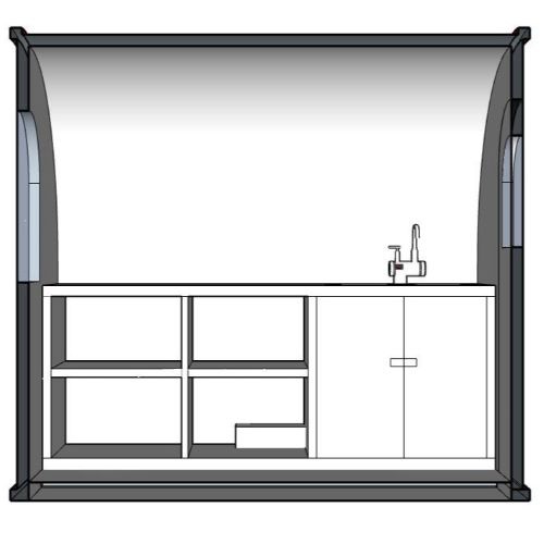 Food Truck 2,0m s vykrojením na kola - 4