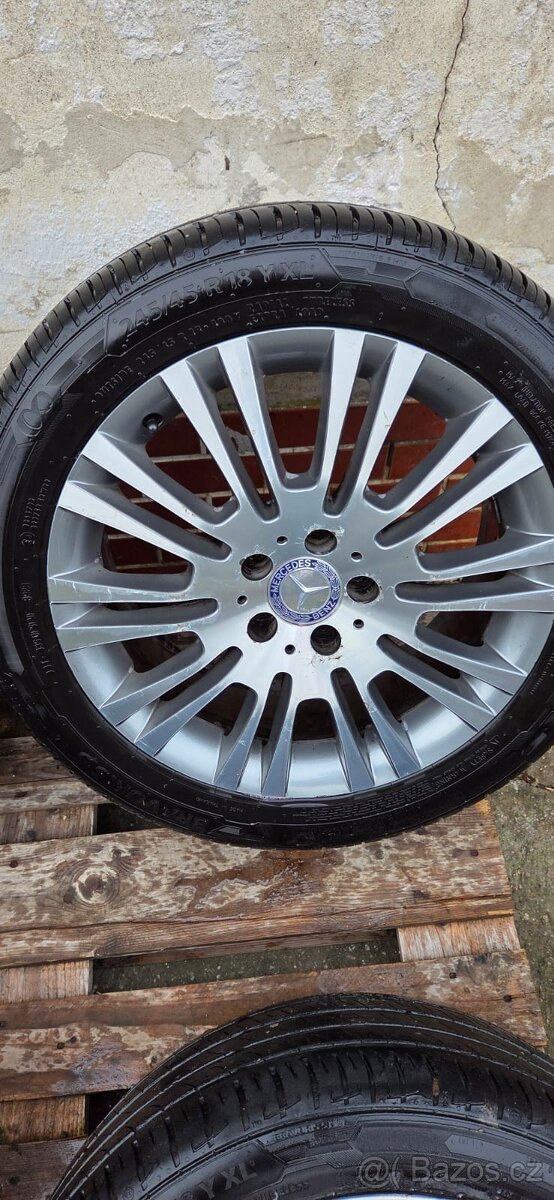 Alu kola R18, 5x112 Mercedes Viano, vito, pneu 245/45 letní - 4