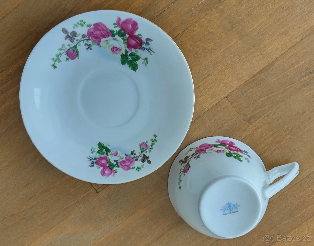 Sada šesti hrníčků s podšálky, čínský porcelán - 4