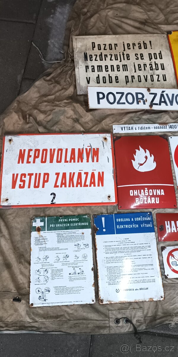 SET smaltované cedule originál - 4