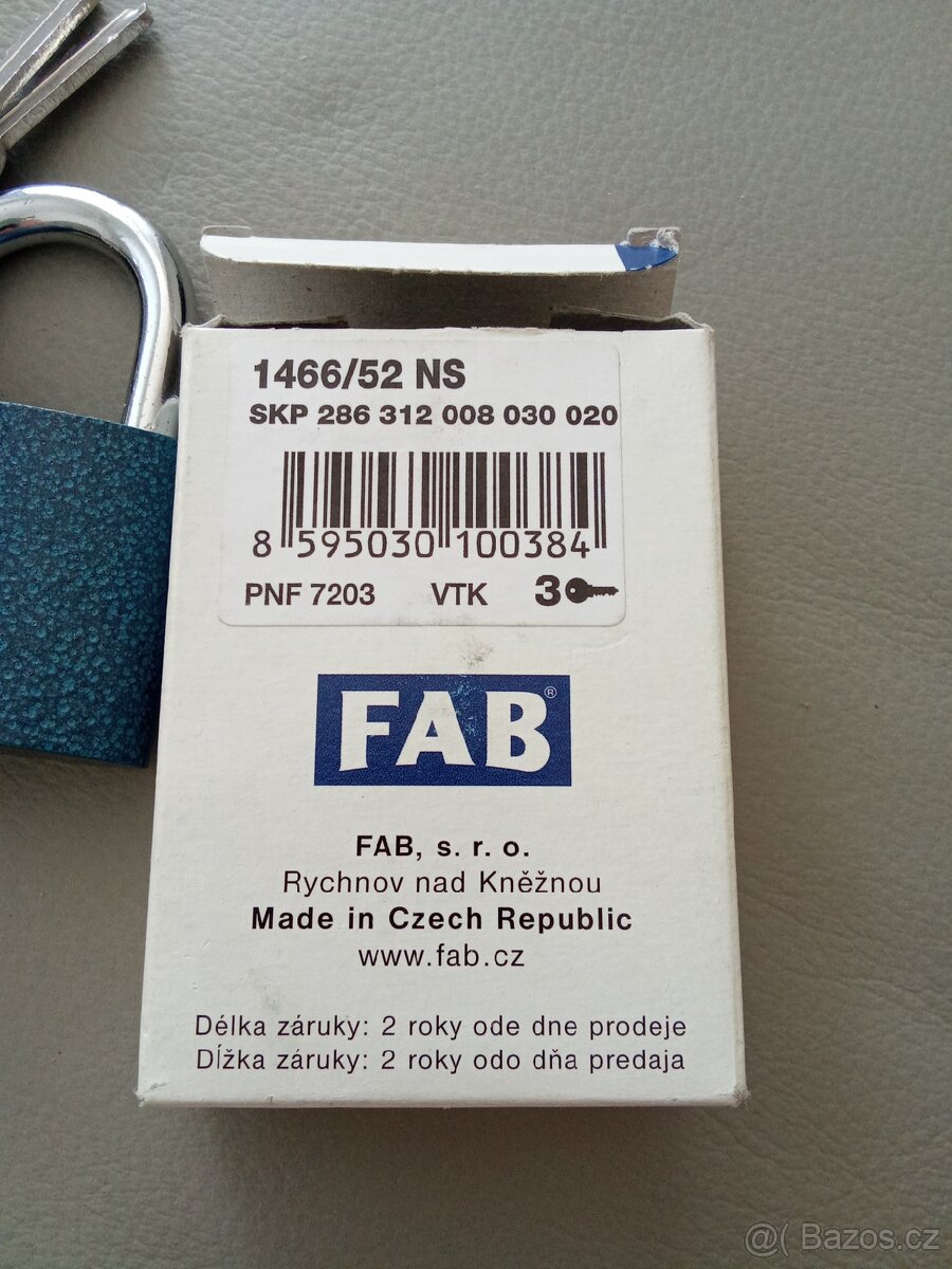 Visací zámek FAB nový - 4