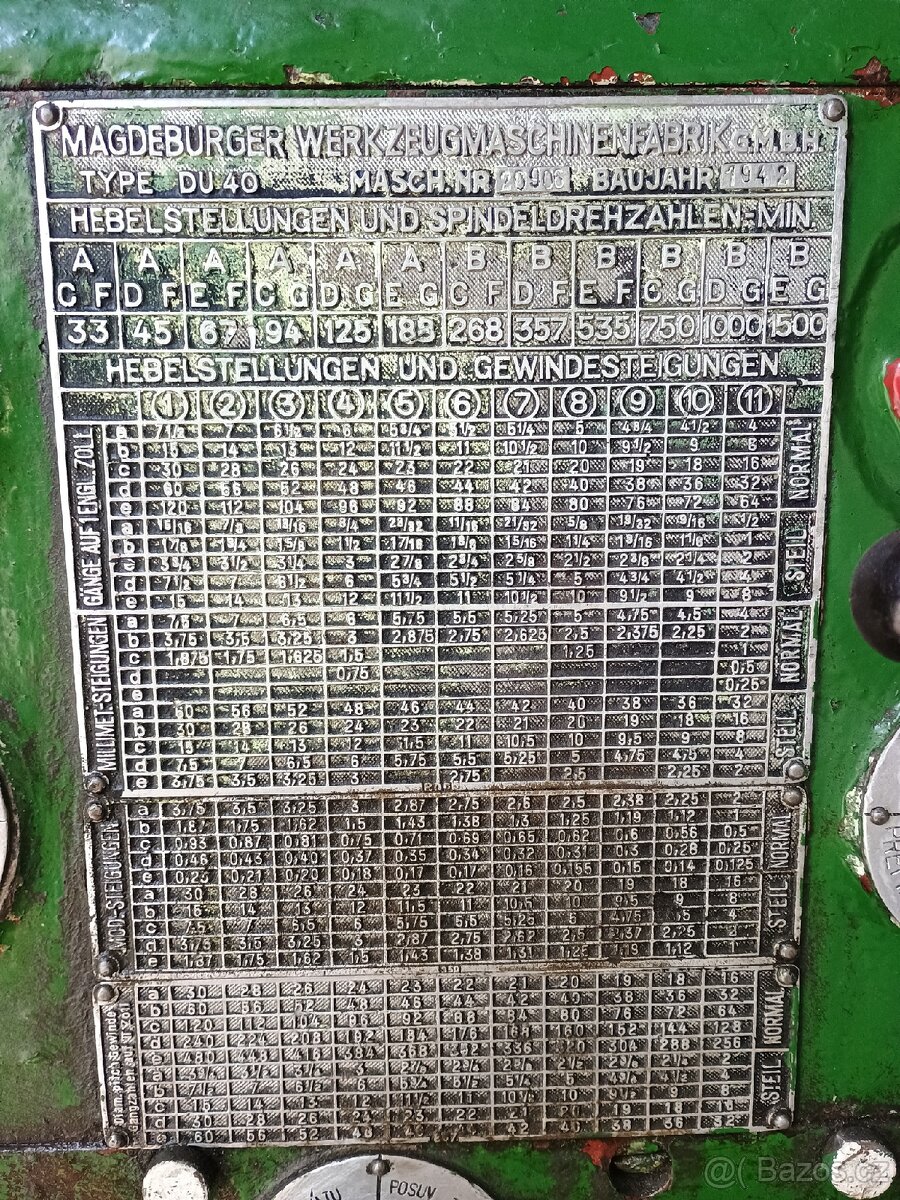 Soustruh Magdeburgu DU 40 - 4