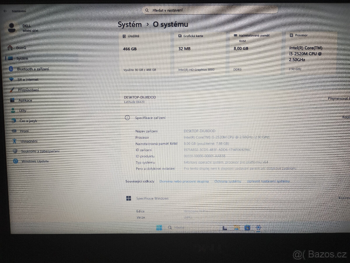 Dell Latitude E6420 + nový zdroj, baterie 2hod (WIN11) - 4