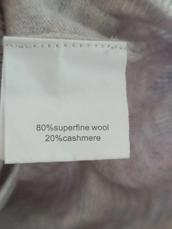 Dámský béžový vlněný svetr, vel. L - 4