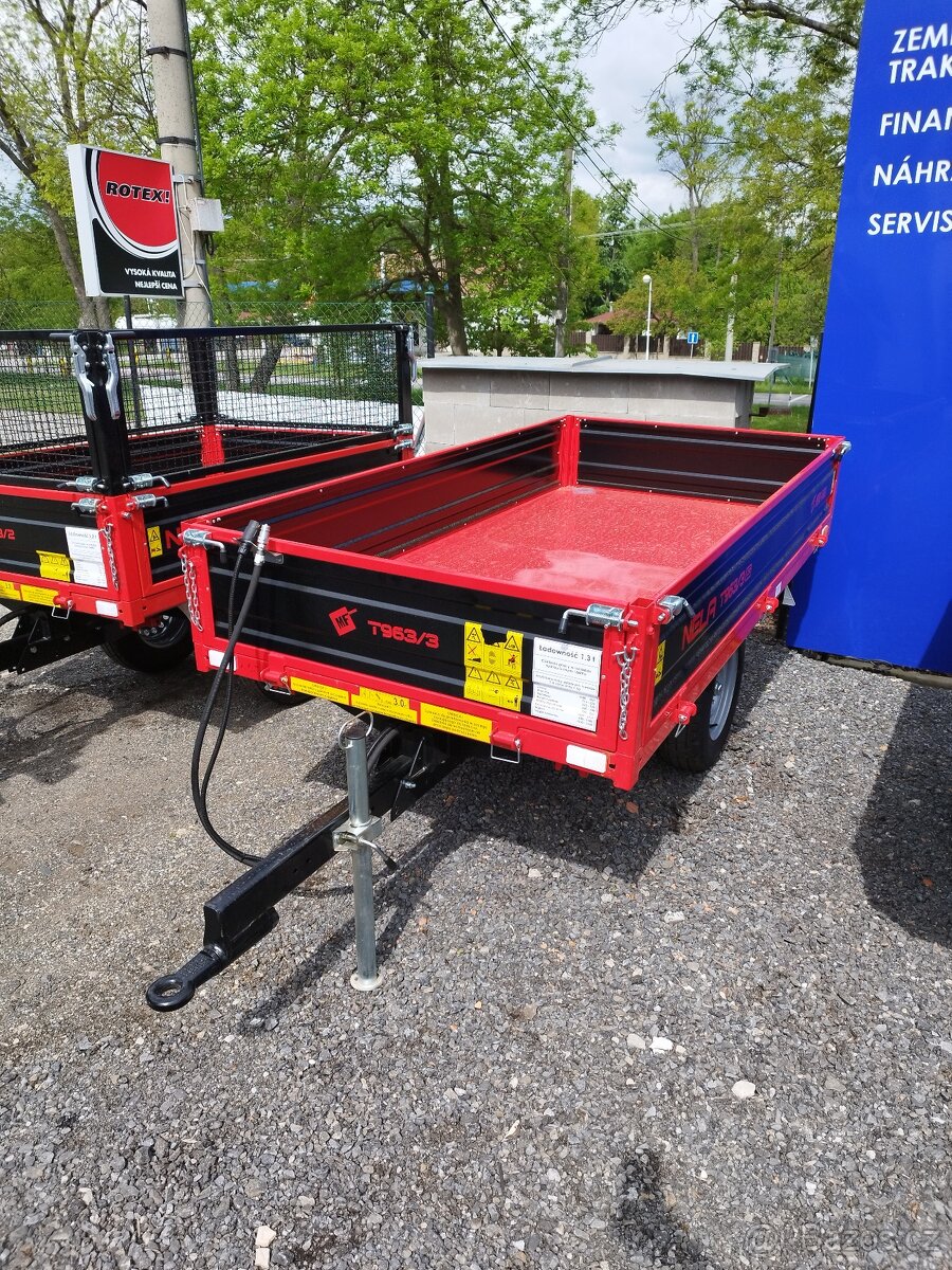 Vlek za malotraktor 1,3T,homologace SPZ - 4