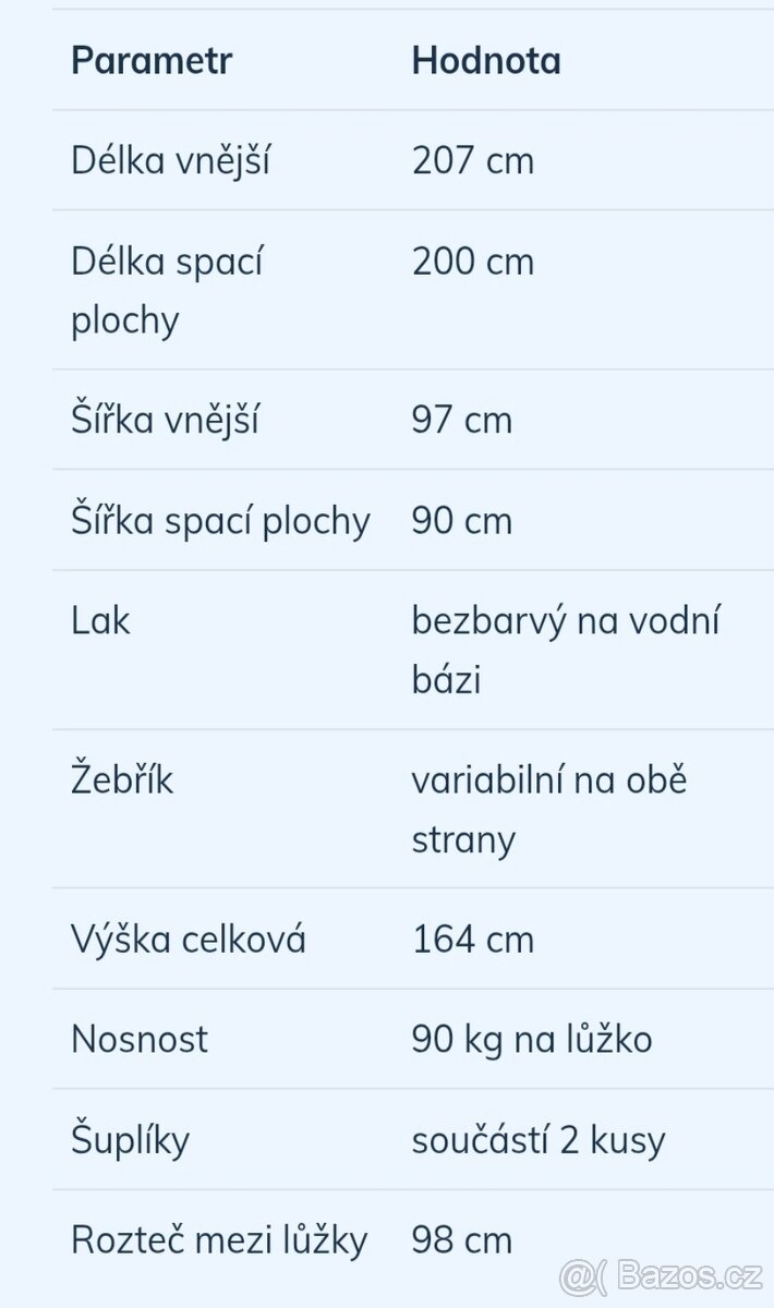 Palanda s matracemi 90x200 - 4