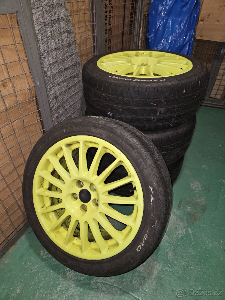 Kola komplet OZ racing R17 5x100 paprsky neonově žlutá - 4