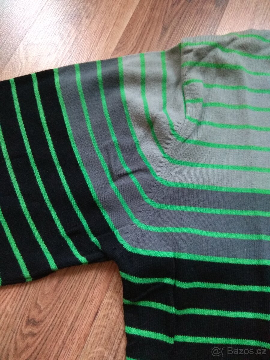 Nový pánský pruhovaný svetr Willard - L, bavlna - 4