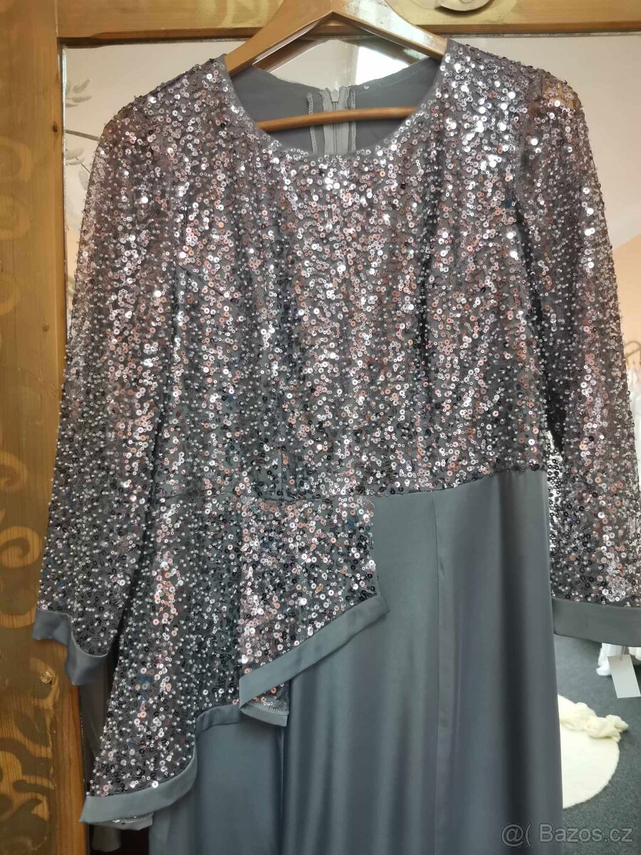 LUXUSNÍ PLESOVÉ ŠATY VEL.42/44 +KABELKA - 4