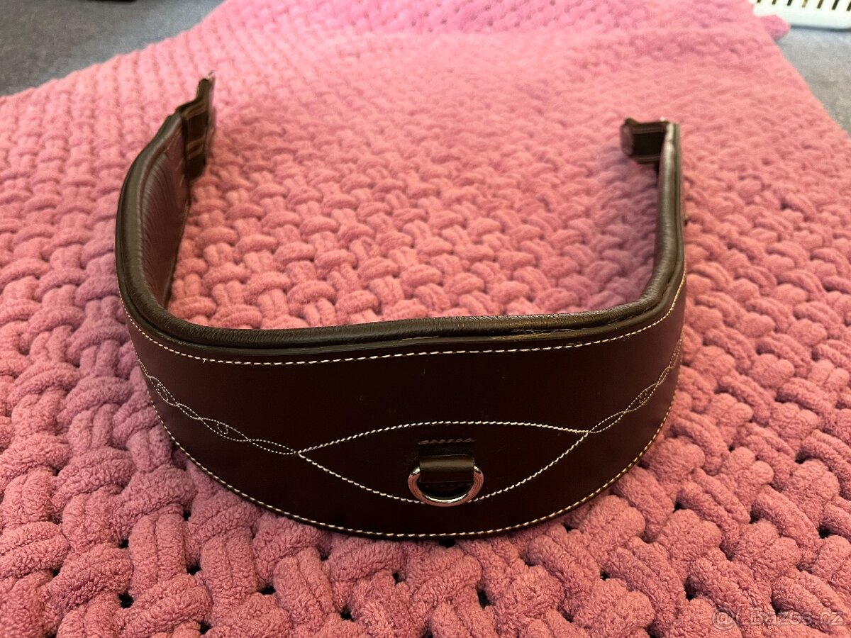 Kožený podbřišník pro koně a poníky Romeo hnědý - 4