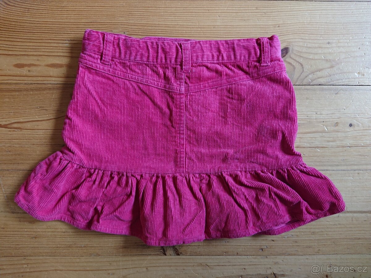 Manšestrová krátká sukně vel. 122-128 - 4