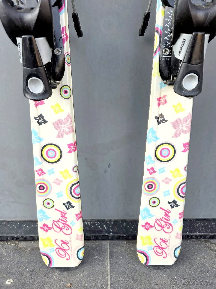 Dívčí lyže TECNO PRO, 130 cm + lyžáky ATOMIC - 4