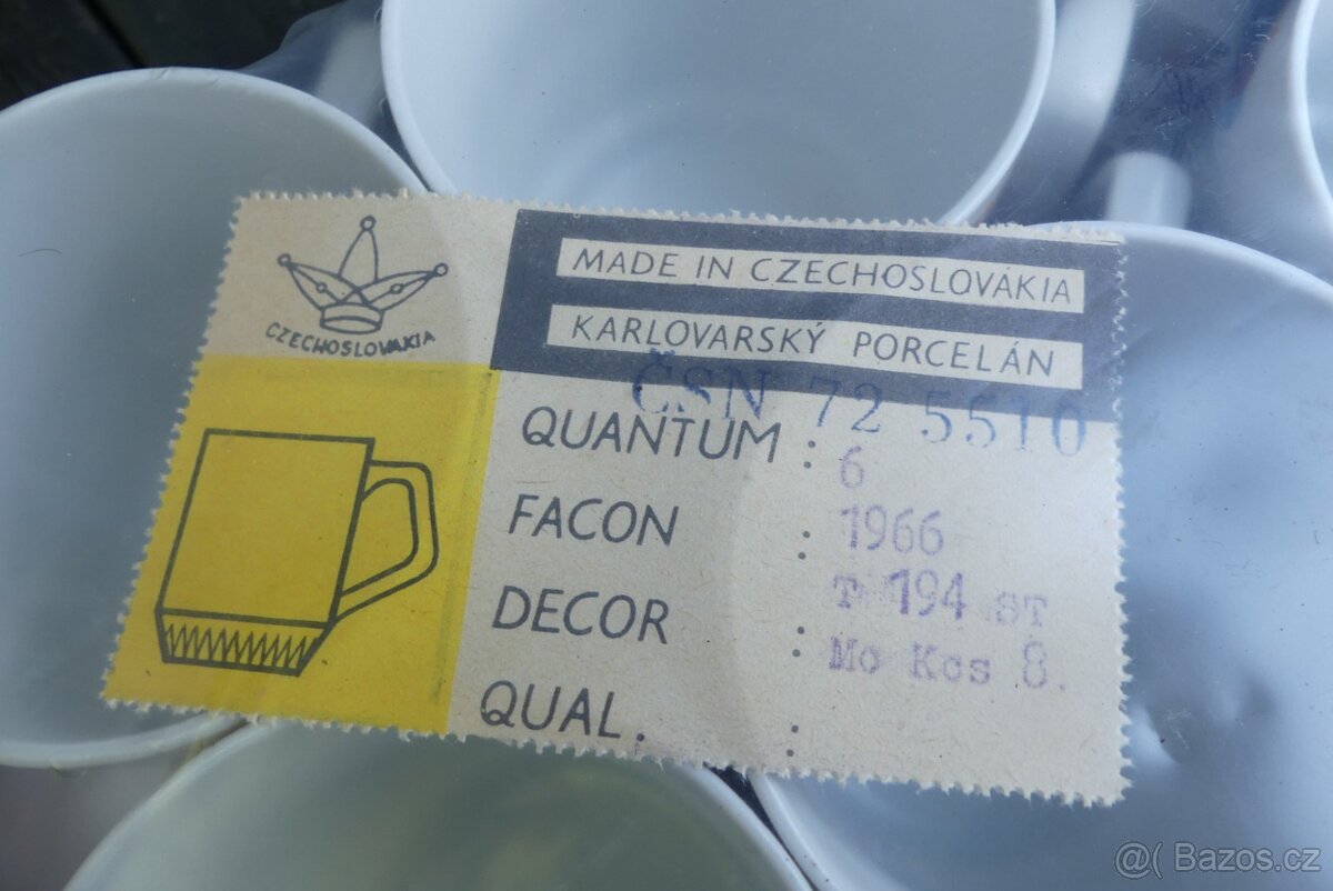 Retro hrnky původní balení, ČSSR 1966 - 4