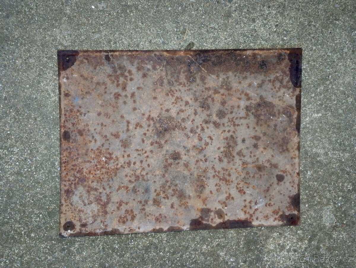 Stará cedule Chráněné území - 4