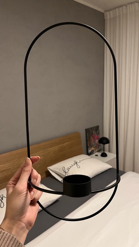 Nástěnné černé svícny Pov 2ks - 4